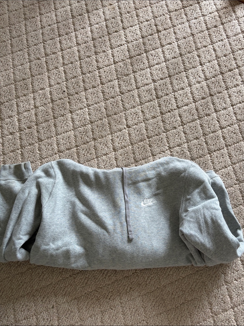 Nike Gray Crewneck Sweatshirt with Logo
